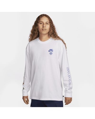 Nike Sb X Di'orr Greenwood Long-sleeve Max90 Skate T-shirt - White