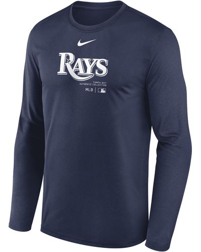 Nike Chicago White Sox Authentic Collection Practice Dri-fit Mlb Long-sleeve T-shirt - Blue