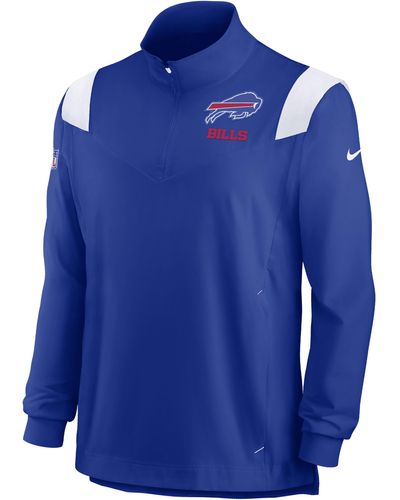 Nike Repel Coach (nfl Buffalo Bills) 1/4-zip Jacket - Blue