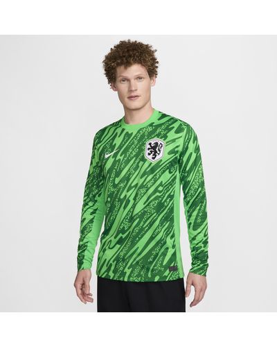 Nike Netherlands ( Team) 2024/25 Stadium Goalkeeper Dri-fit Football Replica Shirt 50% Recycled Polyester - Green