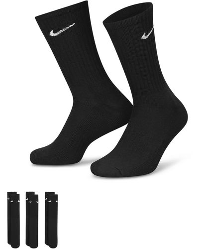 Nike Cushioned Crew Trainingssokken (3 Paar) - Zwart