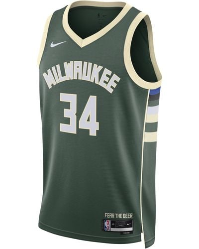 Nike Milwaukee Bucks Icon Edition 2022/23 Dri-fit Swingman Nba-jersey - Groen
