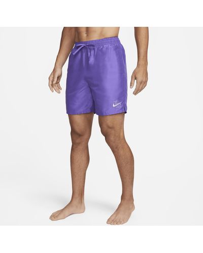 Nike Essential 7" Volley Swim Shorts - Purple