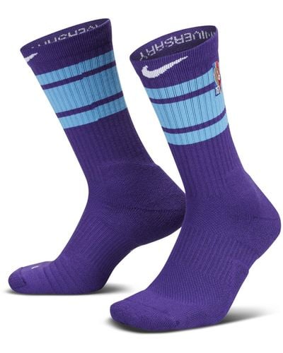 Nike Los Angeles Lakers Elite City Edition Nba Crew Socks - Purple