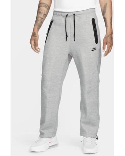 Nike Sportswear Tech Fleece Open-hem Tracksuit Bottoms 50% Sustainable Blends - Gray