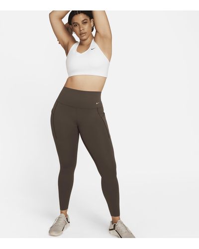 Nike Universa Medium-support High-waisted Full-length leggings With Pockets Nylon - Grey
