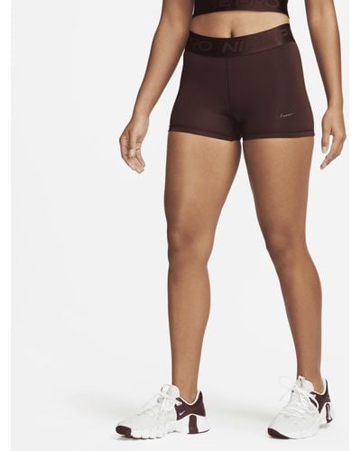 Nike Pro Mid-rise 3" Shorts - Natural