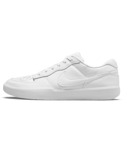 Nike Sb Force 58 Premium Skate Shoe Leather - White