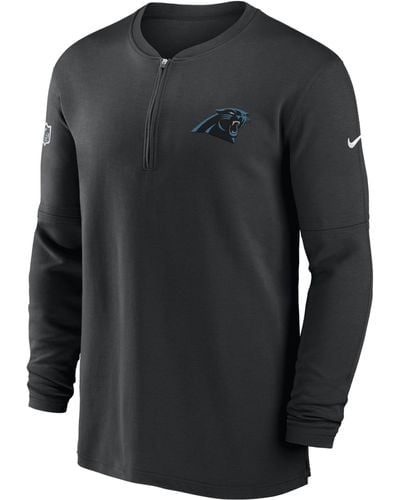 Nike Philadelphia Eagles Sideline Men's Dri-fit Nfl 1/2-zip Long-sleeve Top - Black