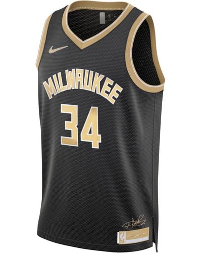 Nike Giannis Antetokounmpo Milwaukee Bucks 2024 Select Series Dri-fit Nba Swingman Jersey Polyester - Black
