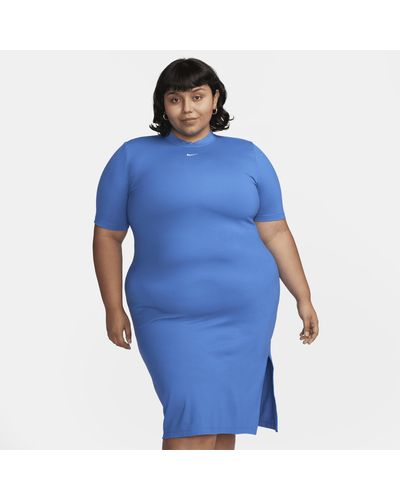 Nike Sportswear Essential Midi Dress (plus Size) - Blue