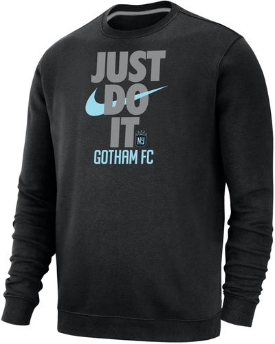 Nike Gotham Fc Club Fleece Soccer Crew-neck Sweatshirt - Gray