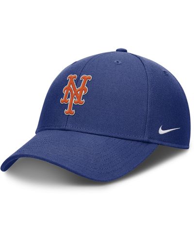 Nike New York Mets Evergreen Club Dri-fit Mlb Adjustable Hat - Blue