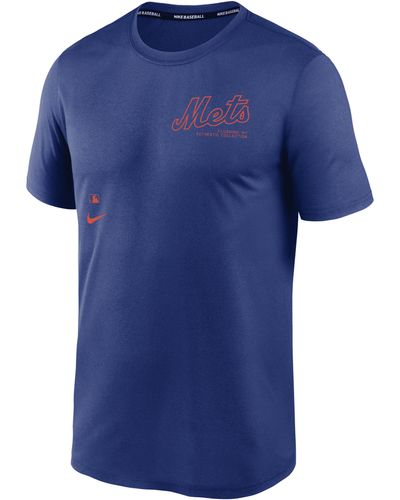 Nike New York Mets Authentic Collection Early Work Men's Dri-fit Mlb T-shirt - Blue