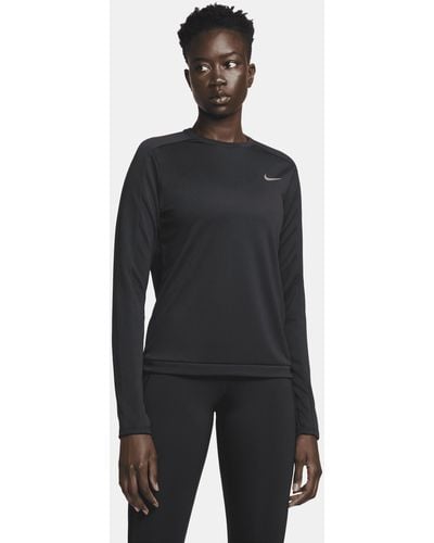 Nike Dri-fit Crew-neck Running Top 50% Recycled Polyester - Black