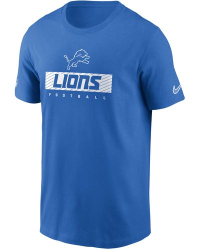 Nike Detroit Lions Sideline Team Issue Dri-fit Nfl T-shirt - Blue