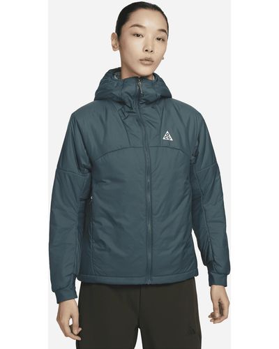 Nike Acg 'rope De Dope' Primaloft® Therma-fit Adv Lightweight Water-repellent Hooded Jacket Polyester - Blue