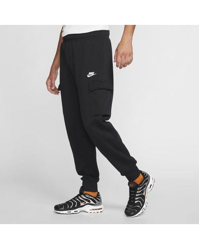 Nike Pantaloni cargo sportswear club fleece - Nero