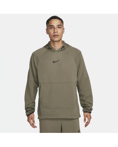 Nike Dri-fit Fleece Fitness Pullover - Green