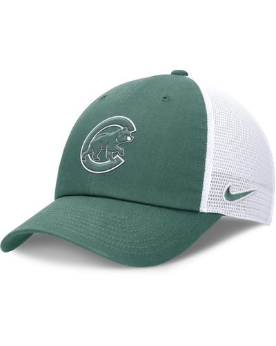 Nike Chicago Cubs Bicoastal Club Mlb Trucker Adjustable Hat - Green