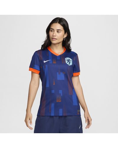 Nike Netherlands ( Team) 2024/25 Stadium Away Dri-fit Football Replica Shirt 50% Recycled Polyester - Blue