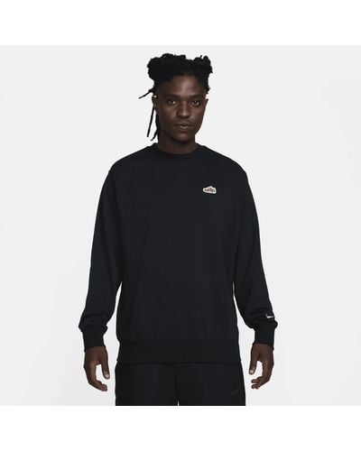 Nike Sportswear French Terry Crew-neck Sweatshirt - Black