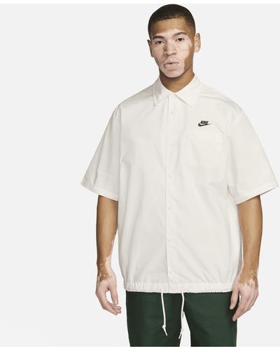 Nike Club Short-sleeve Oxford Button-up Shirt - White