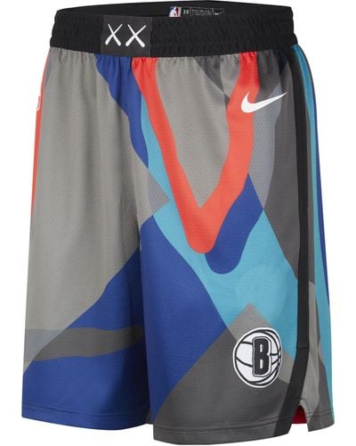 Nike Shorts brooklyn nets 2023/24 city edition dri-fit swingman nba - Blu