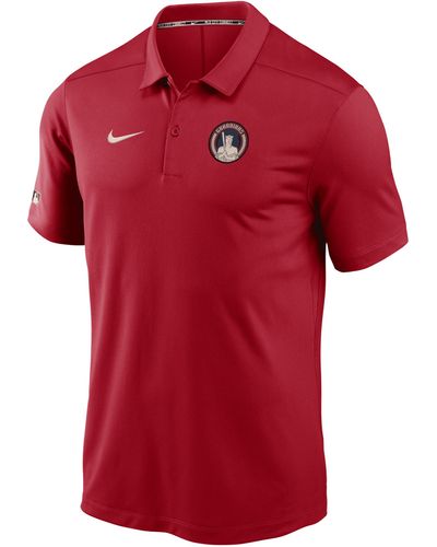 Nike Cleveland Guardians Authentic Collection City Connect Victory Dri-fit Mlb Polo - Red
