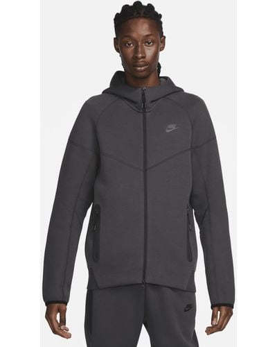 Nike Sportswear Tech Fleece Windrunner Full-zip Hoodie - Gray