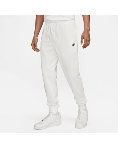 Nike Club Knit Jogger Pants - White