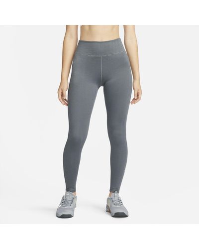 Nike Therma-fit One Mid-rise Leggings - Gray