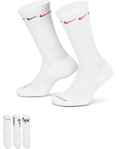 Nike Calze everyday plus cushioned di media lunghezza (3 paia) - Bianco