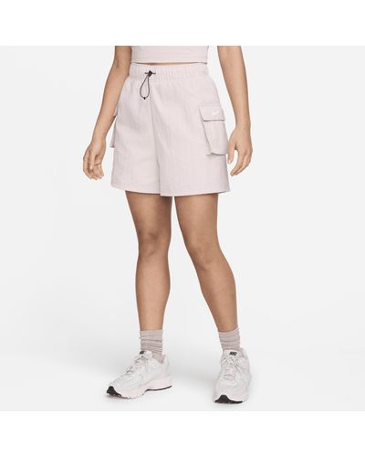 Nike Sportswear Essential Woven High-waisted Shorts Nylon - White