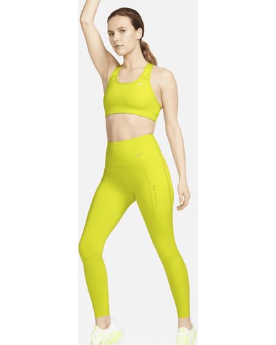 Nike Go Firm-support High-waisted 7/8 Leggings With Pockets - Green