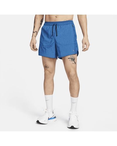 Nike Stride Running Division Dri-fit 5" Brief-lined Running Shorts - Blue