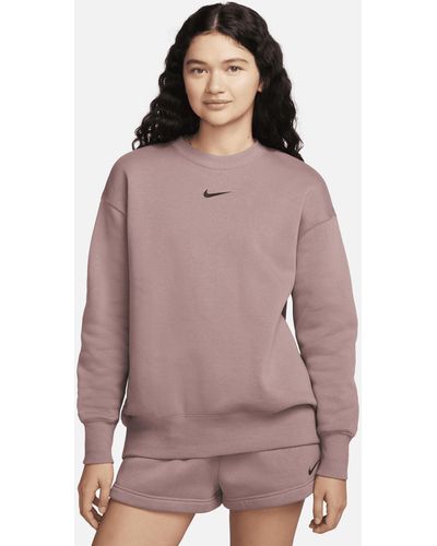 Nike Sportswear Phoenix Fleece Oversized Crew-neck Sweatshirt - White