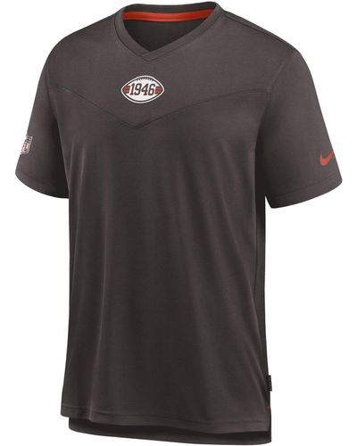 Nike Dri-fit Vintage Chevron Coach Uv (nfl Cleveland Browns) Top - Black