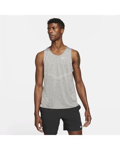 Nike Rise 365 Dri-fit Running Tank Top - Gray