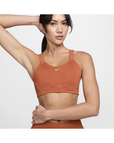 Nike Alpha High-support Padded Adjustable Sports Bra 50% Recycled Polyester - Brown