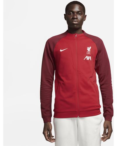 Nike Giacca da calcio in maglia con zip a tutta lunghezza liverpool fc academy pro - Rosso