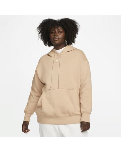 Nike Sportswear Phoenix Fleece Oversized Pullover Hoodie (plus Size) - Natural
