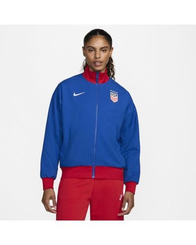 Nike Usmnt Strike Dri-fit Soccer Jacket - Blue