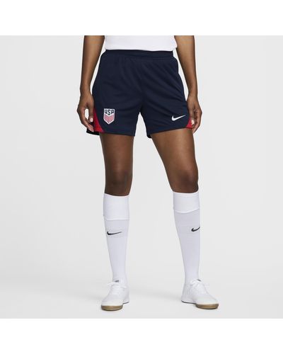 Nike Usmnt Strike Dri-fit Soccer Knit Shorts - Blue
