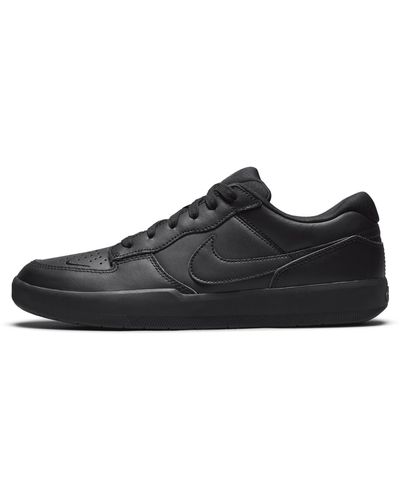 Nike Sb Force 58 Premium Skate Shoe - Black