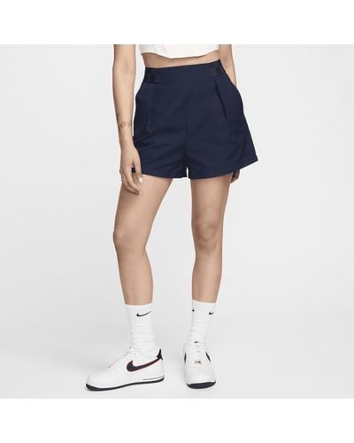 Nike Sportswear Collection Shorts Met Hoge Taille (8 Cm) - Blauw