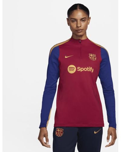 Nike F.c. Barcelona Strike Dri-fit Football Drill Top Polyester - Red