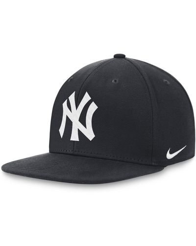 Nike New York Yankees Primetime Pro Dri-fit Mlb Adjustable Hat - Black