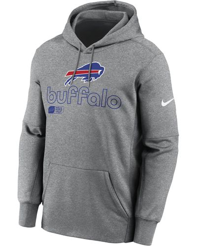 Nike Buffalo Bills Men's Therma Nfl Pullover Hoodie - Gray
