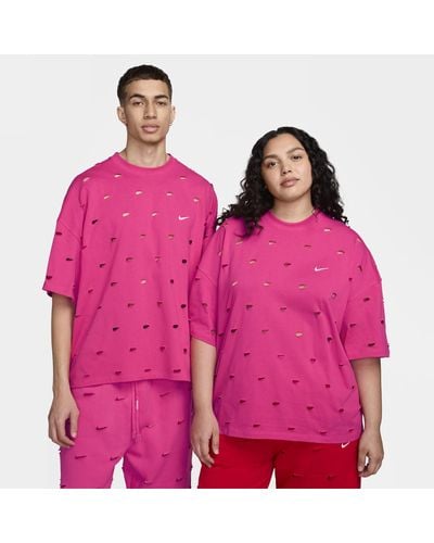 Nike T-shirt con swoosh x jacquemus - Rosa